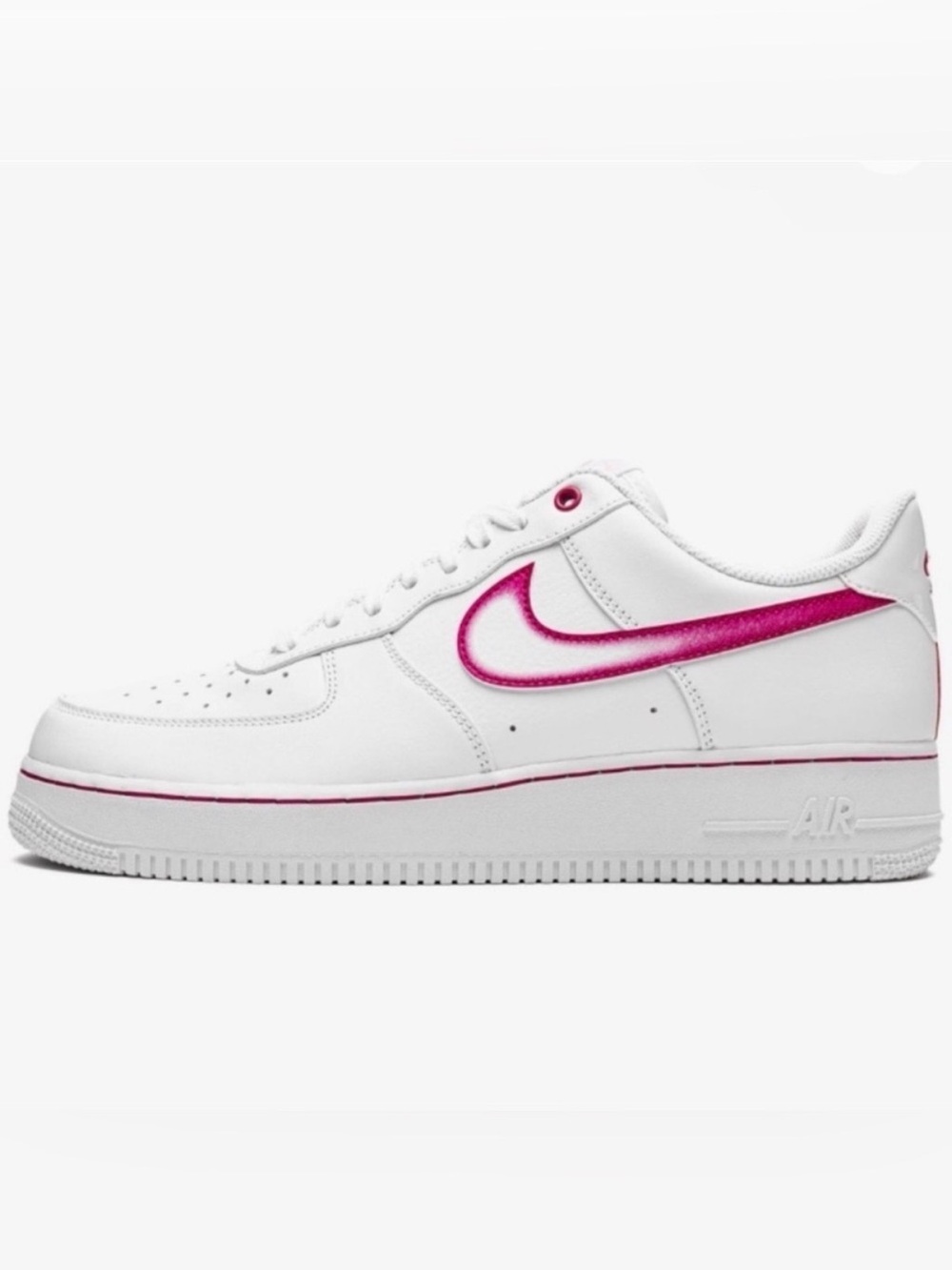 NIKE Air Force 1 Low Women’s Pink White Airbrushed Size 6.5